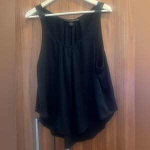 Flowy Black Silk Tank